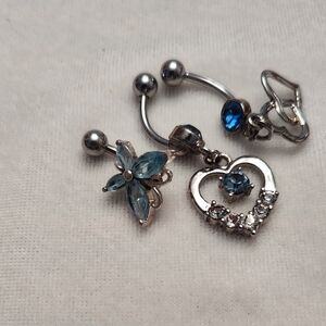 Elegant Silver and Blue Jewelry Set